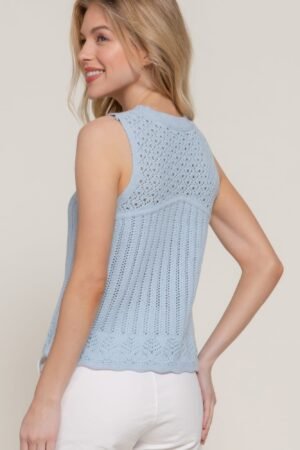 Sleeveless Crochet Spring Sweater Sleeveless Crochet Spring Sweater