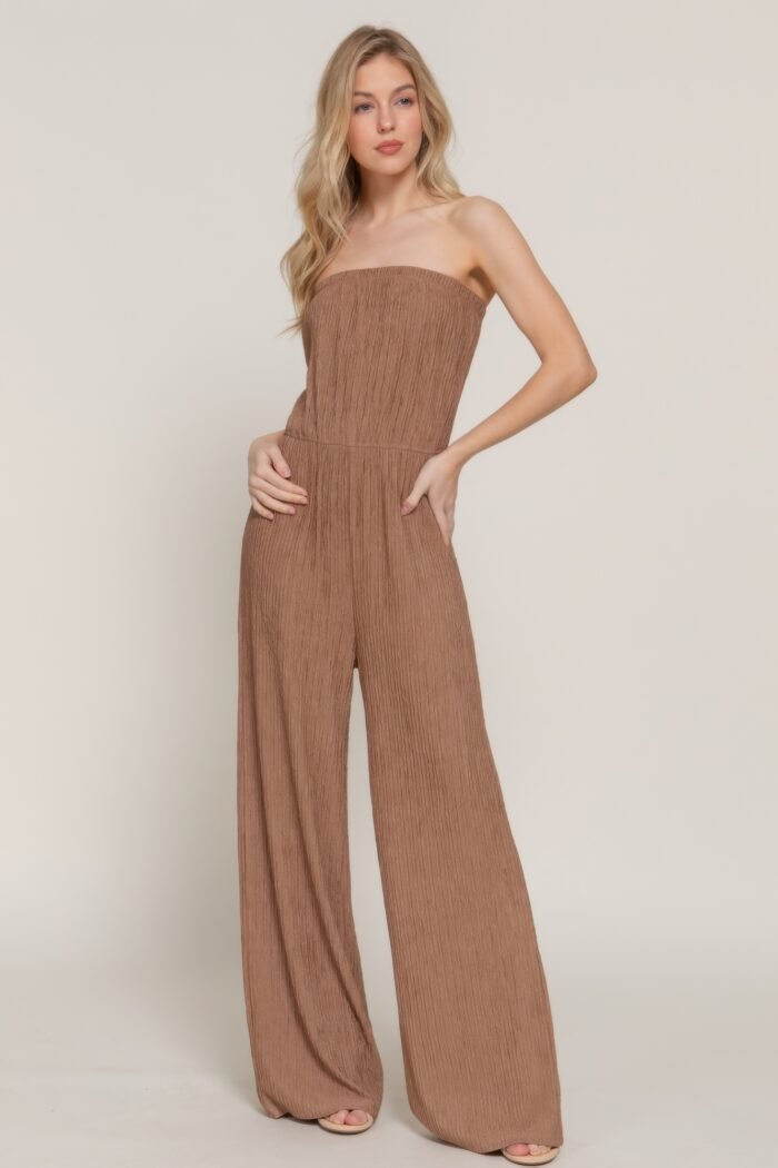 Crinkle knit tube jumpsuit - image 5