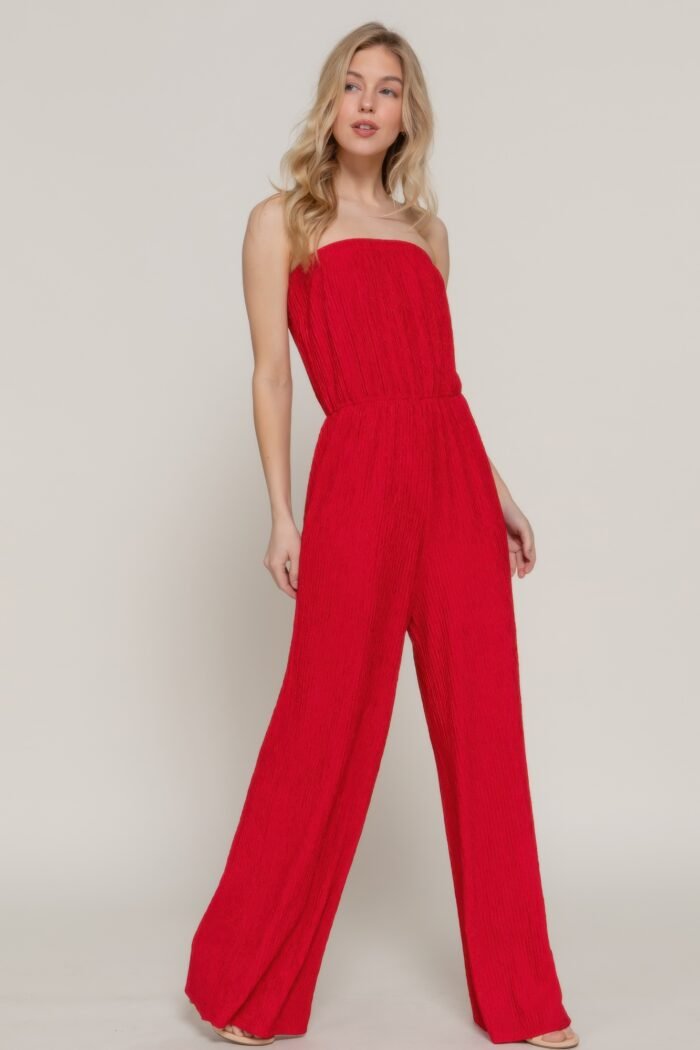 Crinkle knit tube jumpsuit - image 2
