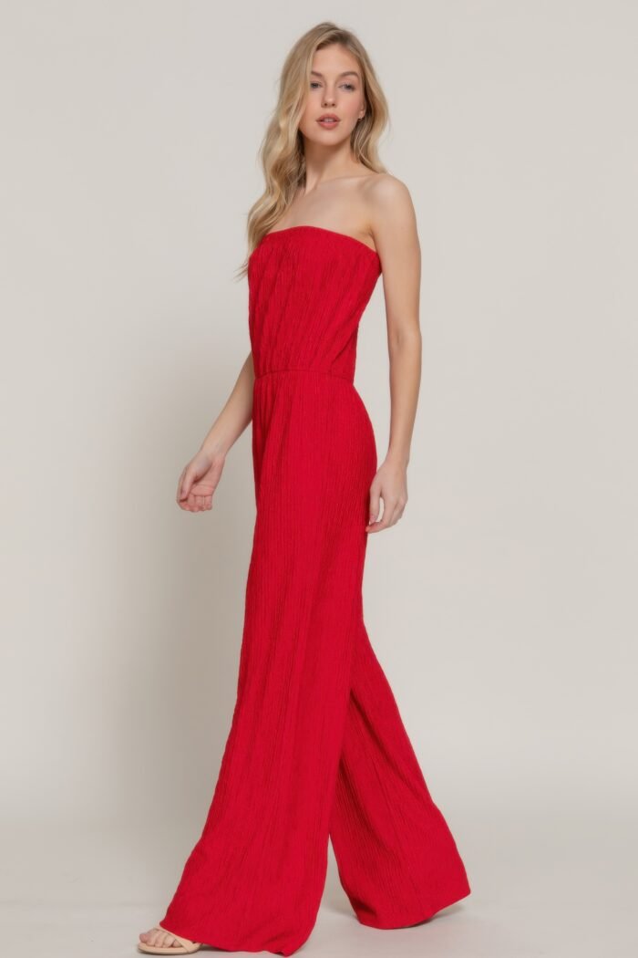 Crinkle knit tube jumpsuit - image 3