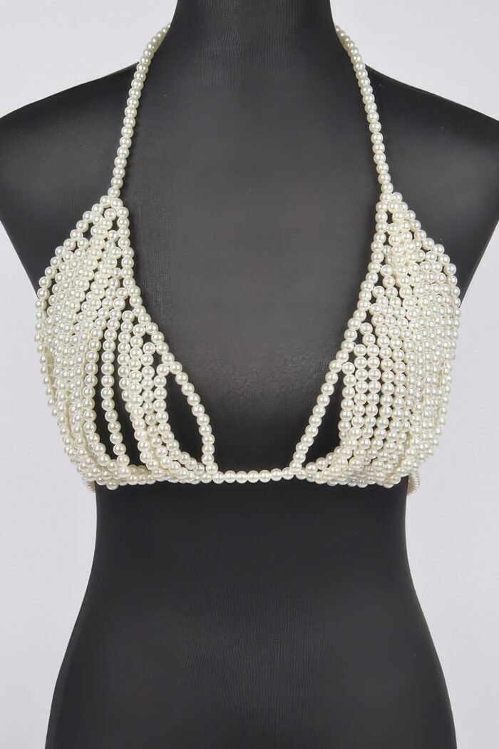 Faux pearl harness