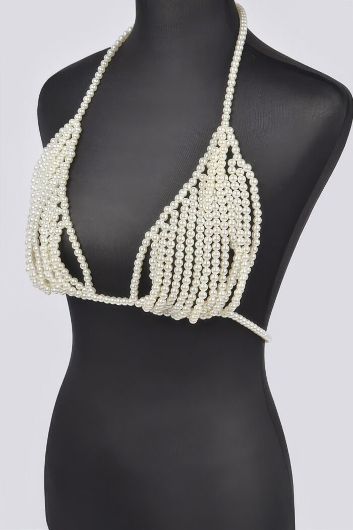 Faux pearl harness