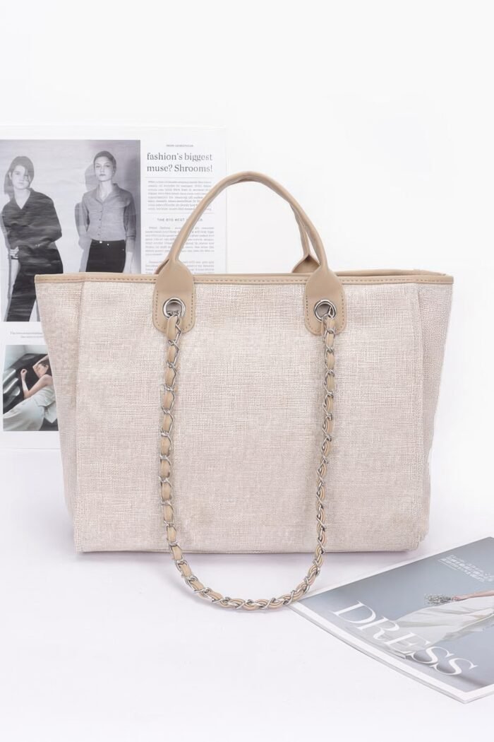 Simple daily shoulder strap tote bag