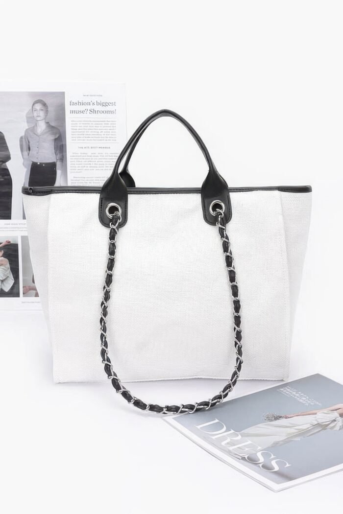 Simple daily shoulder strap tote bag