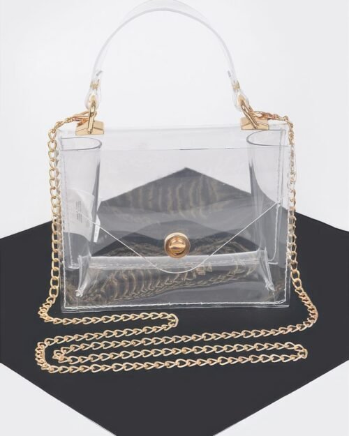 Clear Pvc Top Handle Crossbody Bag