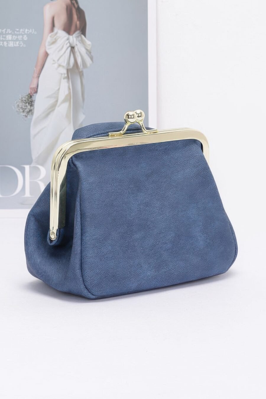Faux denim leather jacket style crossbody bag - image 5