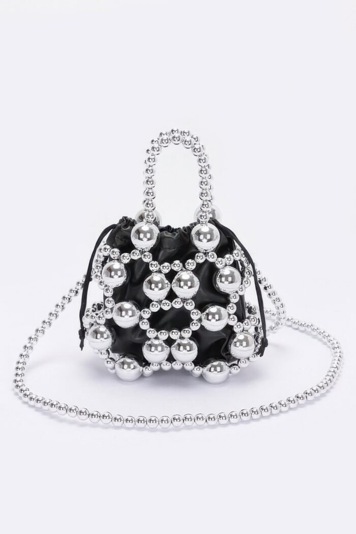 Metallic Plastic Ball Party Clutch W/pouch - Image 1