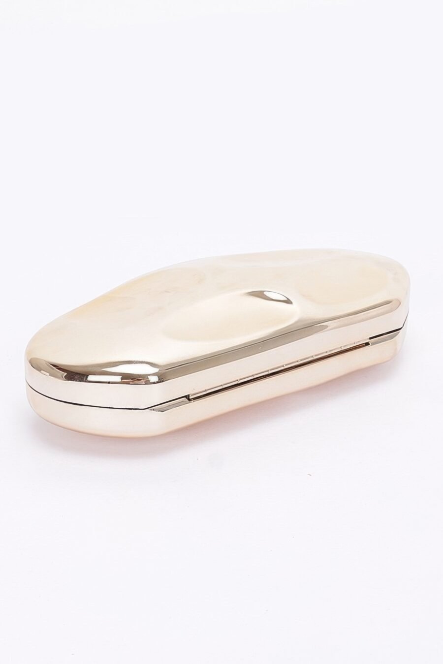 Metallic plastic party clutch - image 4