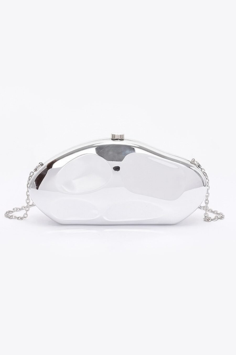 Metallic plastic party clutch - image 5