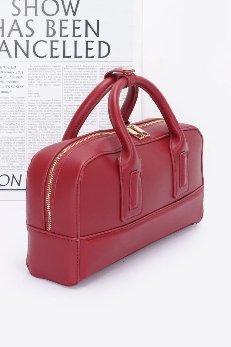 Faux leather handbag - image 2