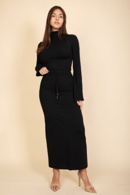 Stretchy Maxi Skirt Set for Women