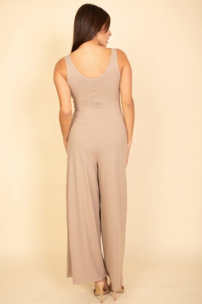 Sleeveless tank wide leg jumpsuit