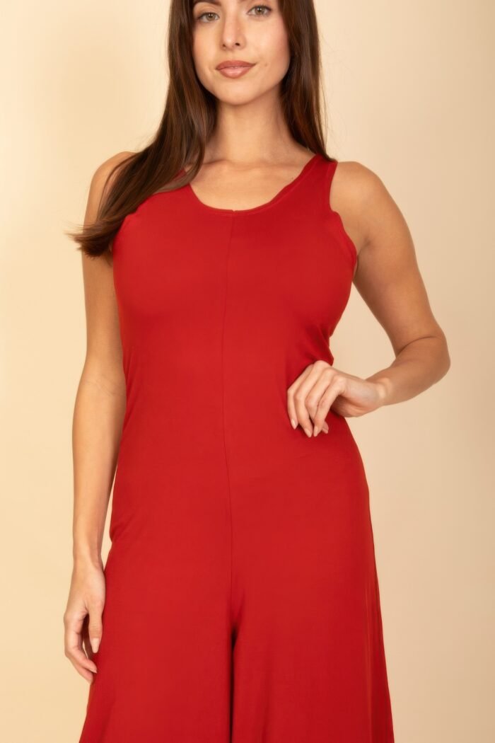 Sleeveless tank wide leg jumpsuit