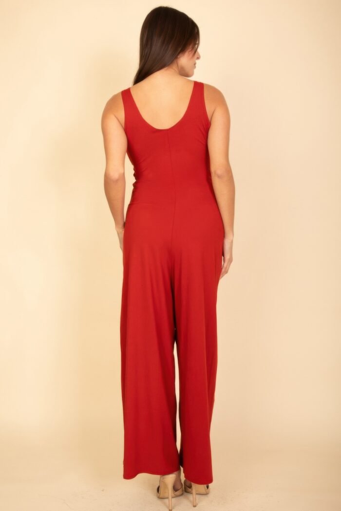 Sleeveless tank wide leg jumpsuit