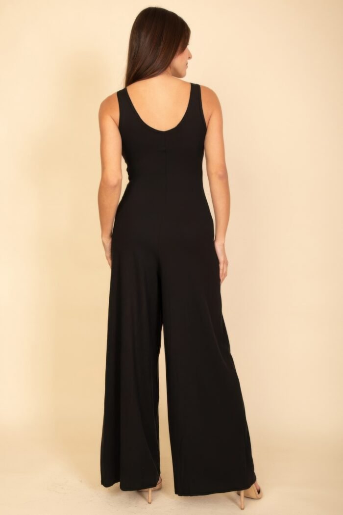 Sleeveless tank wide leg jumpsuit