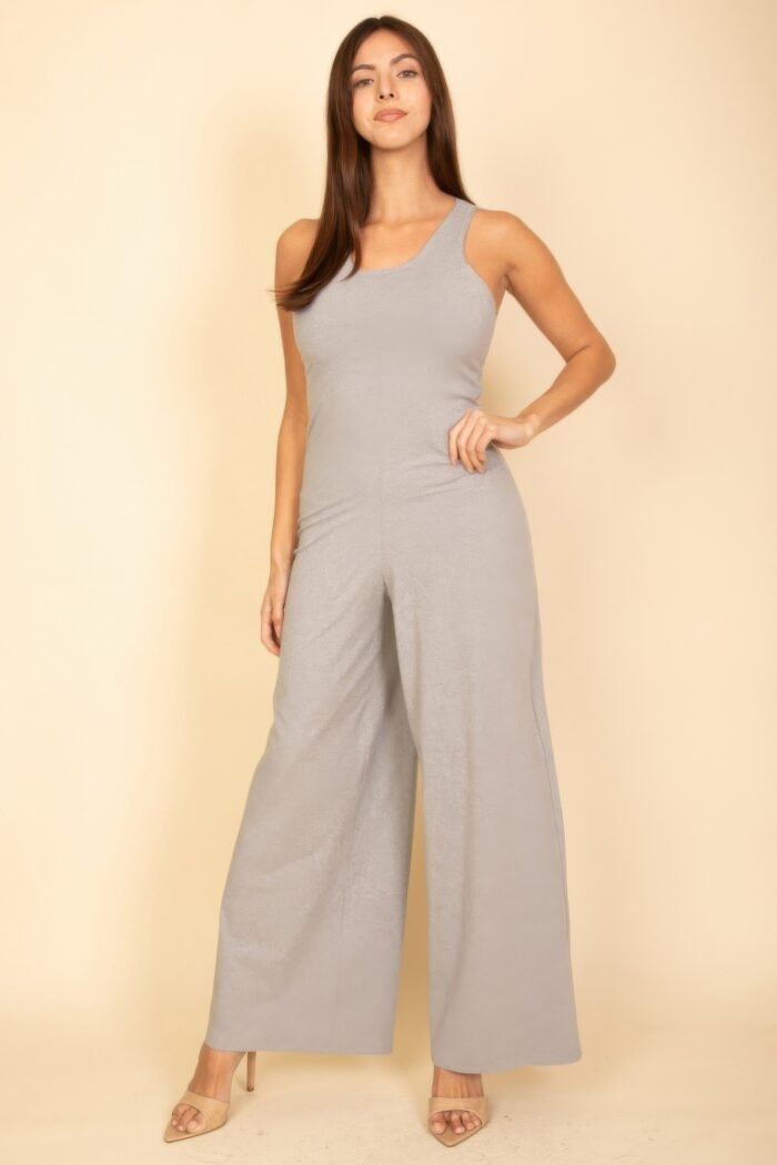Sleeveless tank wide leg jumpsuit