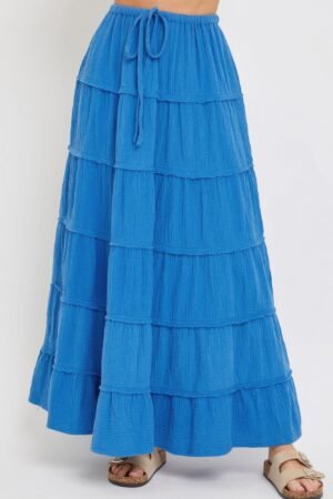 Cotton Gauze Tiered Maxi Skirt Cotton Gauze Tiered Maxi Skirt