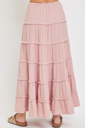 Cotton Gauze Tiered Maxi Skirt Cotton Gauze Tiered Maxi Skirt