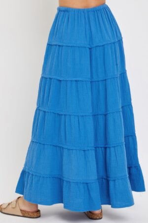Cotton Gauze Tiered Maxi Skirt Cotton Gauze Tiered Maxi Skirt