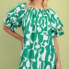 Loose Fit Mini Dress make a statement with this geometric print mini dress