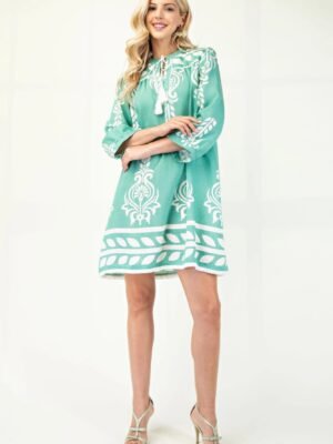 bohemian print dress