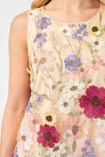 3d Floral Embroidered Sleeveless Mini Dress - Image 11