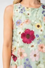 3d Floral Embroidered Sleeveless Mini Dress - Image 5
