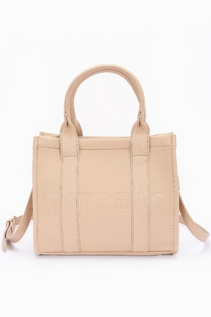 Faux leather tote bag