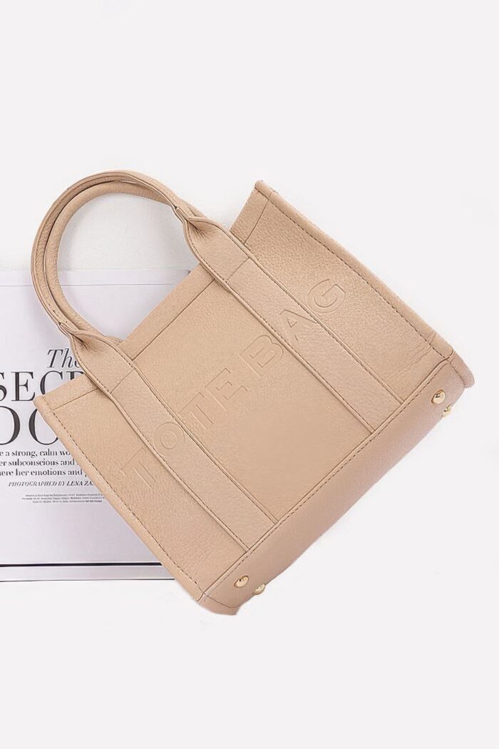Faux leather tote bag