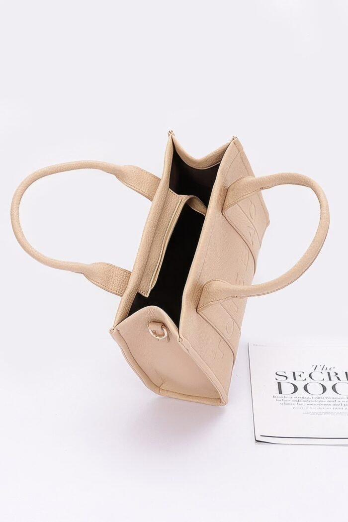 Faux leather tote bag