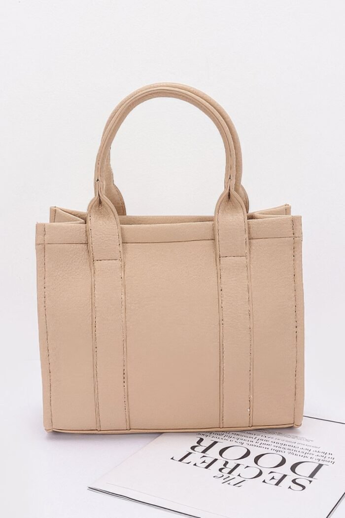 Faux leather tote bag