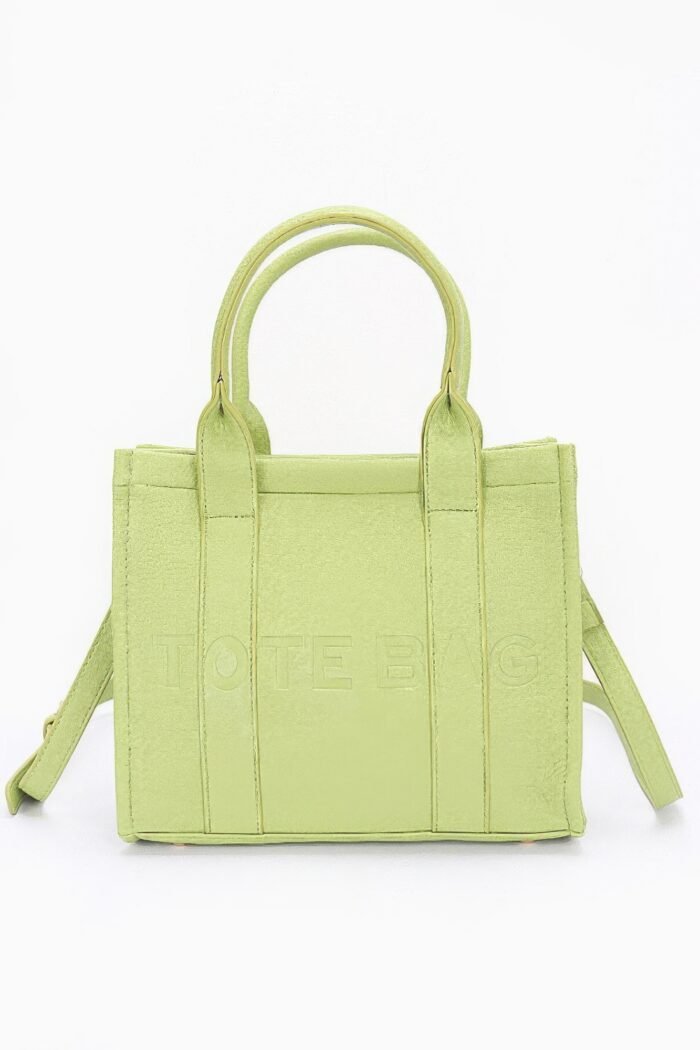 Faux leather tote bag