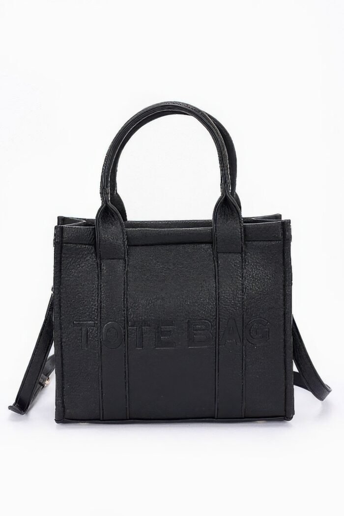 Faux leather tote bag