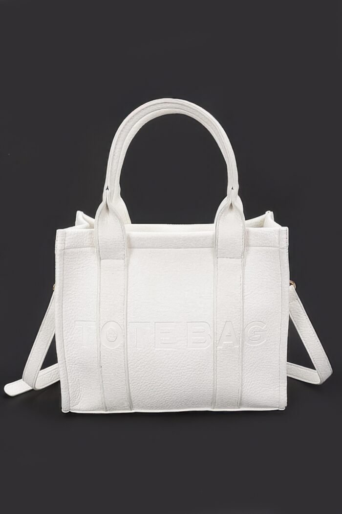 Faux leather tote bag