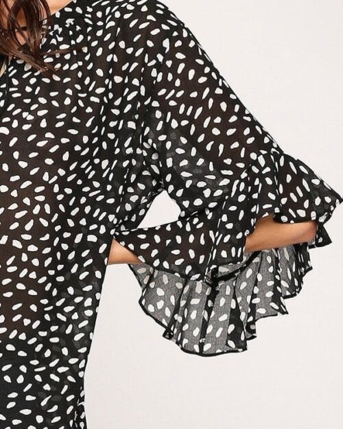 leopard printed crepe top