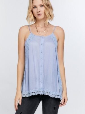 Boho Scallop Lace Trim Detailed Button Down Solid Subtle Textured Slit Side ... Boho Scallop Lace Trim Detailed Button Down Solid Subtle Textured Slit Side …