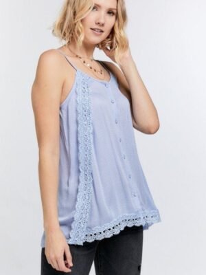 Boho Scallop Lace Trim Detailed Button Down Solid Subtle Textured Slit Side ... Boho Scallop Lace Trim Detailed Button Down Solid Subtle Textured Slit Side …