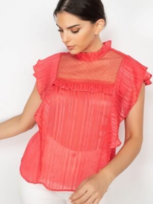 Short Sleeve Ruffle Shadow Top Short Sleeve Ruffle Shadow Top
