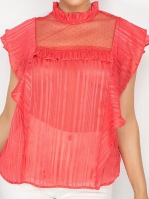 Short Sleeve Ruffle Shadow Top Short Sleeve Ruffle Shadow Top