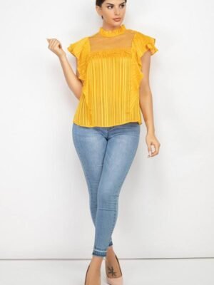 Short Sleeve Ruffle Shadow Top Short Sleeve Ruffle Shadow Top