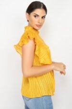 Short Sleeve Ruffle Shadow Top - Image 8