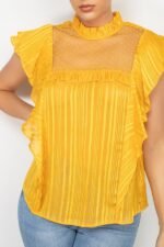 Short Sleeve Ruffle Shadow Top - Image 9