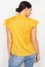 Short Sleeve Ruffle Shadow Top - Image 10