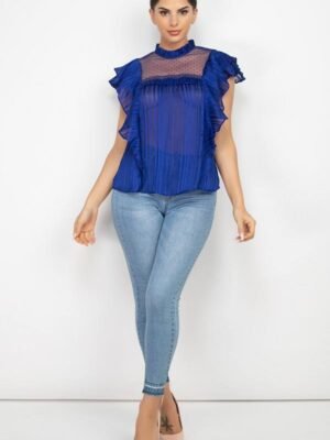 Short Sleeve Ruffle Shadow Top Short Sleeve Ruffle Shadow Top