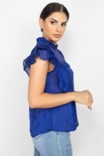 Short Sleeve Ruffle Shadow Top - Image 3
