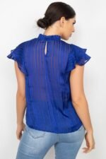 Short Sleeve Ruffle Shadow Top - Image 5