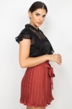 Short Sleeve Ruffle Shadow Top - Image 18