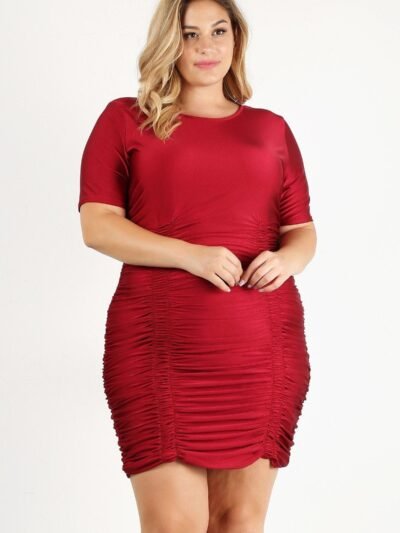 Plus Size Solid Bodycon Mini Dress Plus Size Solid Bodycon Mini Dress