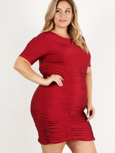 Plus Size Solid Bodycon Mini Dress Plus Size Solid Bodycon Mini Dress