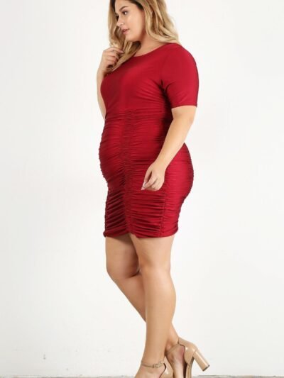 Plus Size Solid Bodycon Mini Dress Plus Size Solid Bodycon Mini Dress